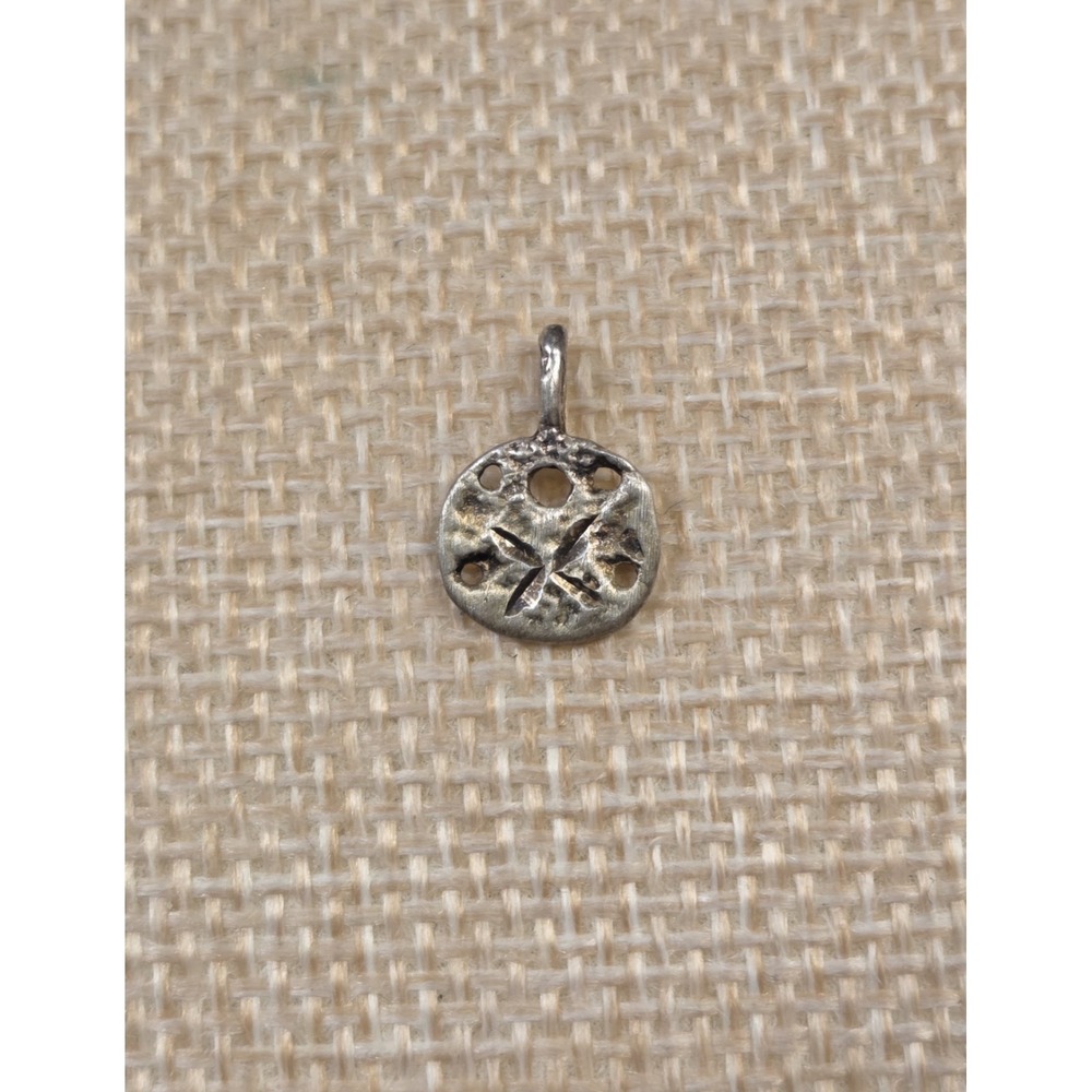 Vintage Sterling Silver‎ Sand Dollar Charm Beach Jewelry
